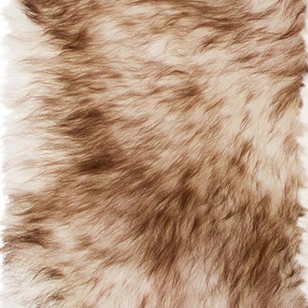 Homeroots Set Of Two 17" X 17" Gradient Chocolate Wool Chair Pads  Sheepskin 489526