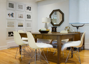 Homeroots Set Of Four 17" X 17" Natural Wool Solid Color Chair Pads  Sheepskin 489527