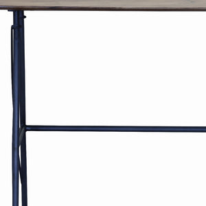 Homeroots 44" Brown And Black Solid Wood Writing Desk   489539