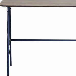 Homeroots 44" Brown And Black Solid Wood Writing Desk   489539