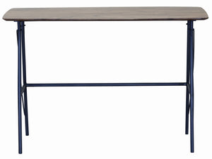 Homeroots 44" Brown And Black Solid Wood Writing Desk   489539