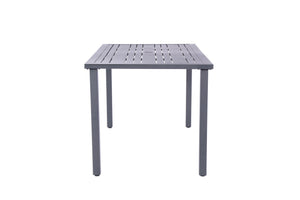 Homeroots 62" Black Metal Outdoor Dining Table With Umbrella Hole  Aluminum 489540