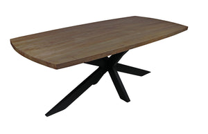HomeRoots Nine Piece Solid Wood Dining Set in Distressed Gray with Eight Stylish Upholstered Chairs 489561