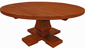 HomeRoots Seven Piece Round Solid Wood Dining Set with Six King Louis Chairs for Elegant Dining Spaces 489562