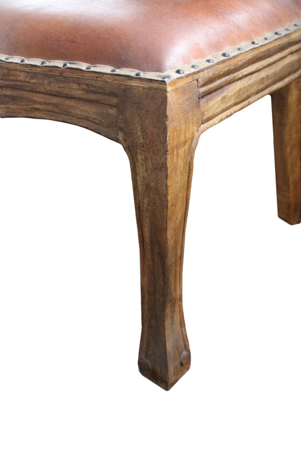 HomeRoots Seven Piece Round Solid Wood Dining Set with Six King Louis Chairs for Elegant Dining Spaces 489562