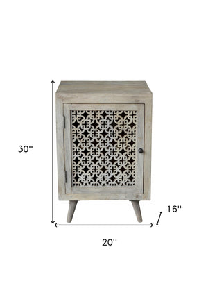 Homeroots 30" Gray Wash Nightstand   489576