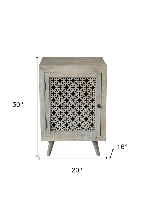 Homeroots 30" Gray Wash Nightstand   489576