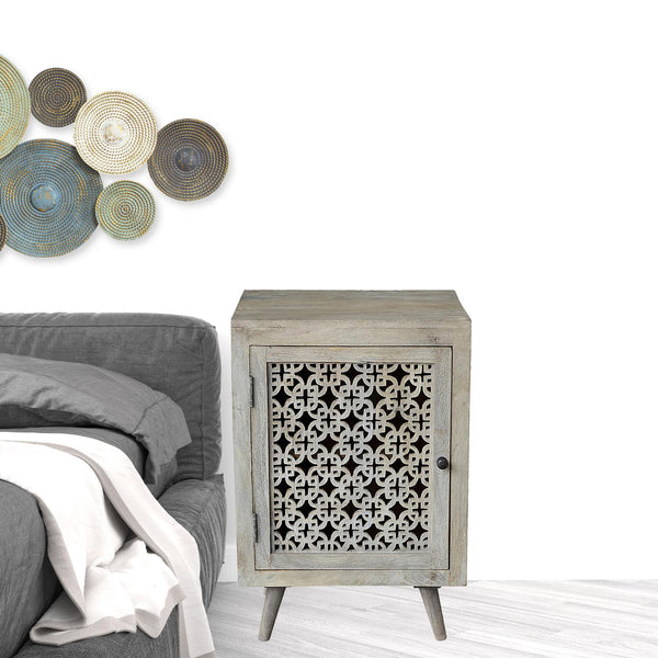 Homeroots 30" Gray Wash Nightstand   489576