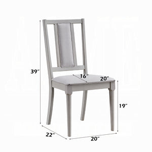 English Elm Elegant Gray Upholstered Side Chairs Set of 2 — Modern Wooden Dining Seats, Natural Gray Finish, Comfortable Contemporary Design B2741P331530