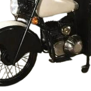 Homeroots Black And White Metal And Solid Wood Rolling Bar Cart With Wine Storage   489628