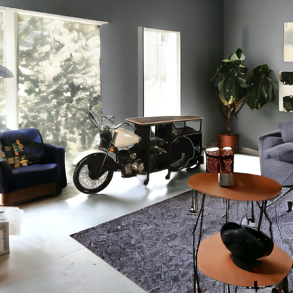 Homeroots Black And White Metal And Solid Wood Rolling Bar Cart With Wine Storage   489628