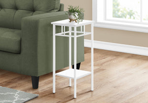 Homeroots 28" White Square End Table With Shelf   489660