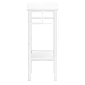 HomeRoots 28" Modern White Square End Table with Shelf – Versatile Minimalist Design for Living Spaces & More 489660