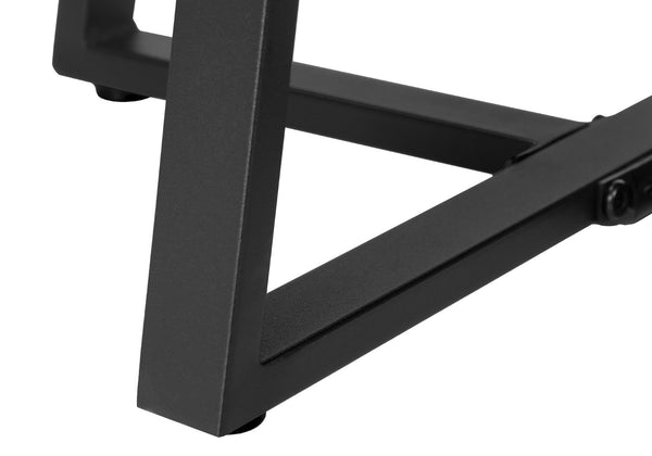 HomeRoots 22" Black Round End Table - Modern Faux-Marble Top & Sturdy X-Base for Stylish Living Room Accent 489668
