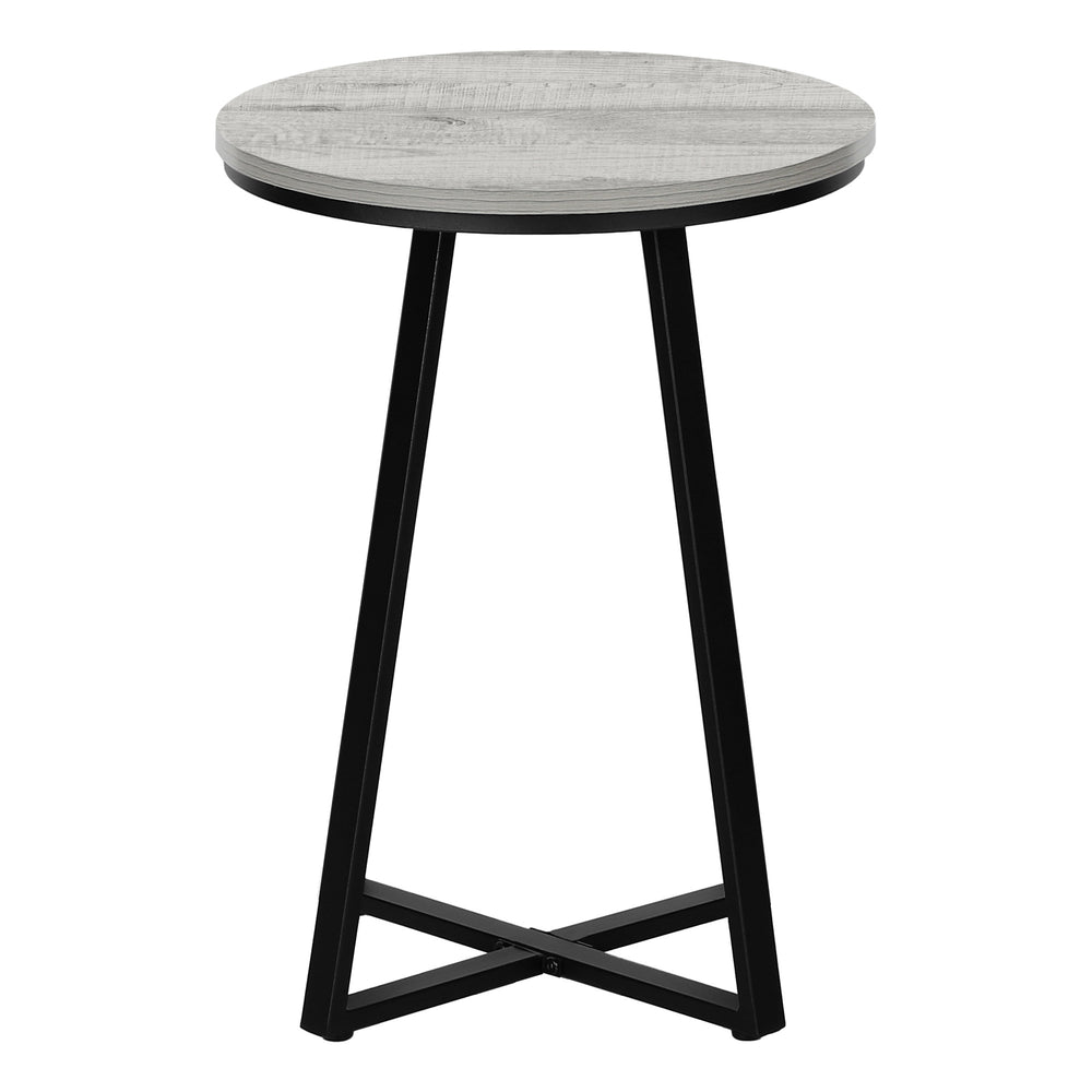 Homeroots 22" Black And Gray Round End Table   489670