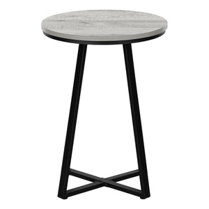 Homeroots 22" Black And Gray Round End Table   489670