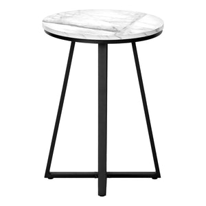 Homeroots 22" Black And White Round End Table   489671