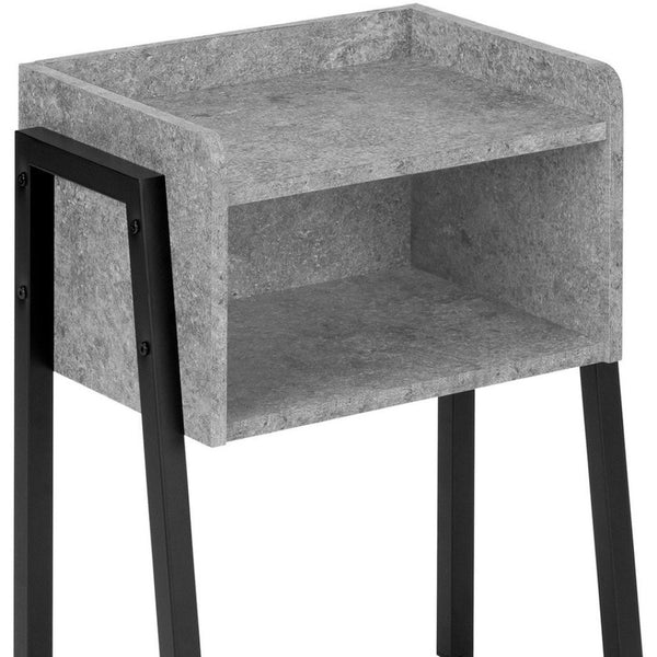 HomeRoots 23" Modern Black and Gray End Table with Shelf – Stylish, Versatile, and Perfect for Small Spaces! 489681