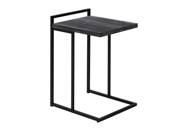 HomeRoots 27" Black Distressed Reclaimed Wood and Metal End Table - Vintage Charm for Any Room, Fully Assembled 489683