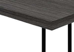 HomeRoots 27" Gray and Black Wood and Metal End Table - Stylish C-Table Design for Modern Living Spaces 489685