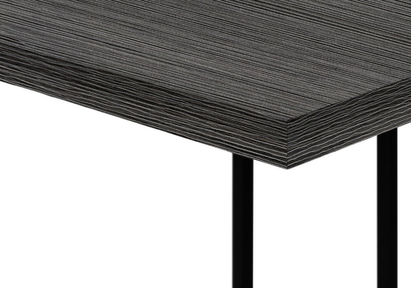 HomeRoots 27" Gray and Black Wood and Metal End Table - Stylish C-Table Design for Modern Living Spaces 489685
