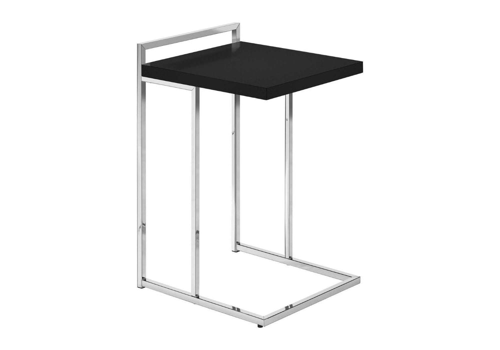 HomeRoots 27" Modern Black and Silver Wood and Metal End Table - Stylish, Versatile, No Assembly Needed! 489694