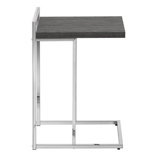HomeRoots 27" Gray and Silver Wood and Metal End Table – Versatile, Fully Assembled Accent for Any Space 489697