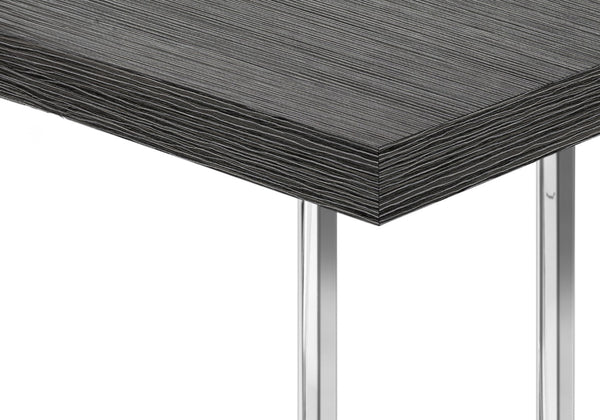 HomeRoots 27" Gray and Silver Wood and Metal End Table – Versatile, Fully Assembled Accent for Any Space 489697