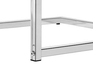HomeRoots 27" Gray and Silver Wood and Metal End Table – Versatile, Fully Assembled Accent for Any Space 489697