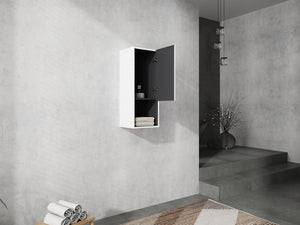 English Elm 12" Bathroom Side Cabinet - Modern Wall-Mounted Design With Soft-Close Doors For Stylish Storage W999P248645