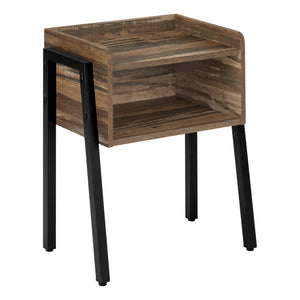 Homeroots 23" Black And Brown End Table With Shelf   489710