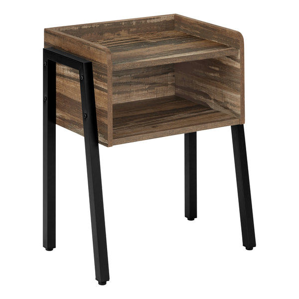 Homeroots 23" Black And Brown End Table With Shelf   489710