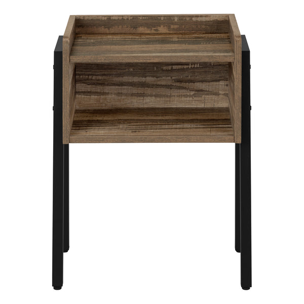 Homeroots 23" Black And Brown End Table With Shelf   489710