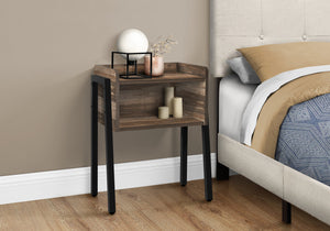 Homeroots 23" Black And Brown End Table With Shelf   489710