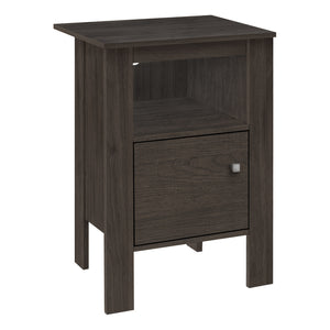 Homeroots 24" Brown Nightstand With Cabinet Storage   489711