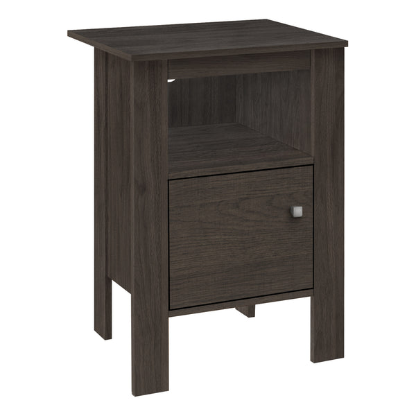 Homeroots 24" Brown Nightstand With Cabinet Storage   489711
