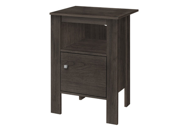 HomeRoots 24" Brown Wood Nightstand - Stylish Compact Storage Solution with Open Shelves for Any Room Decor 489711