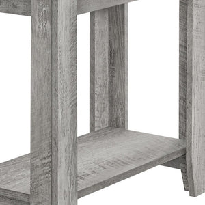 HomeRoots 22" Gray Wood End Table with Two-Tier Storage Shelf - Stylish, Versatile, Perfect for Any Room Decor! 489716