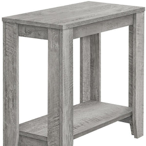 HomeRoots 22" Gray Wood End Table with Two-Tier Storage Shelf - Stylish, Versatile, Perfect for Any Room Decor! 489716