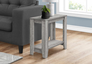 HomeRoots 22" Gray Wood End Table with Two-Tier Storage Shelf - Stylish, Versatile, Perfect for Any Room Decor! 489716