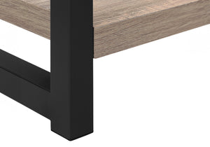 HomeRoots 22" Stylish Black and Deep Taupe End Table with Shelf - Multi-Purpose Accent Table for Small Spaces 489718