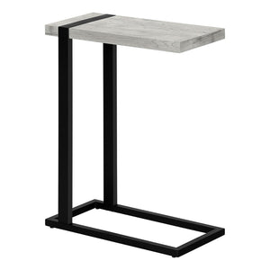 HomeRoots 25" Gray and Black Distressed Wood and Metal End Table - Vintage Industrial Charm for Any Space 489723
