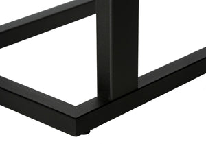 HomeRoots 25" Gray and Black Distressed Wood and Metal End Table - Vintage Industrial Charm for Any Space 489723