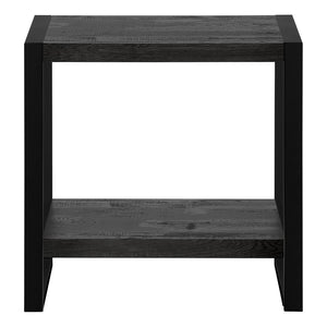 HomeRoots 24" Black End Table with Stylish Shelf - Modern Minimalist Design for Versatile Home Décor Use 489730