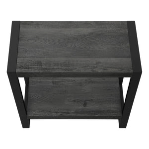 HomeRoots 24" Black End Table with Stylish Shelf - Modern Minimalist Design for Versatile Home Décor Use 489730