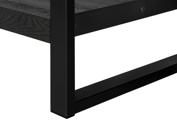 HomeRoots 24" Black End Table with Stylish Shelf - Modern Minimalist Design for Versatile Home Décor Use 489730