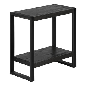 Homeroots 24" Black End Table With Shelf   489730