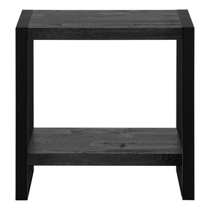 Homeroots 24" Black End Table With Shelf   489730