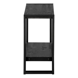 Homeroots 24" Black End Table With Shelf   489730