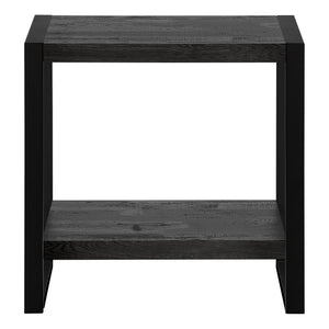 Homeroots 24" Black End Table With Shelf   489730